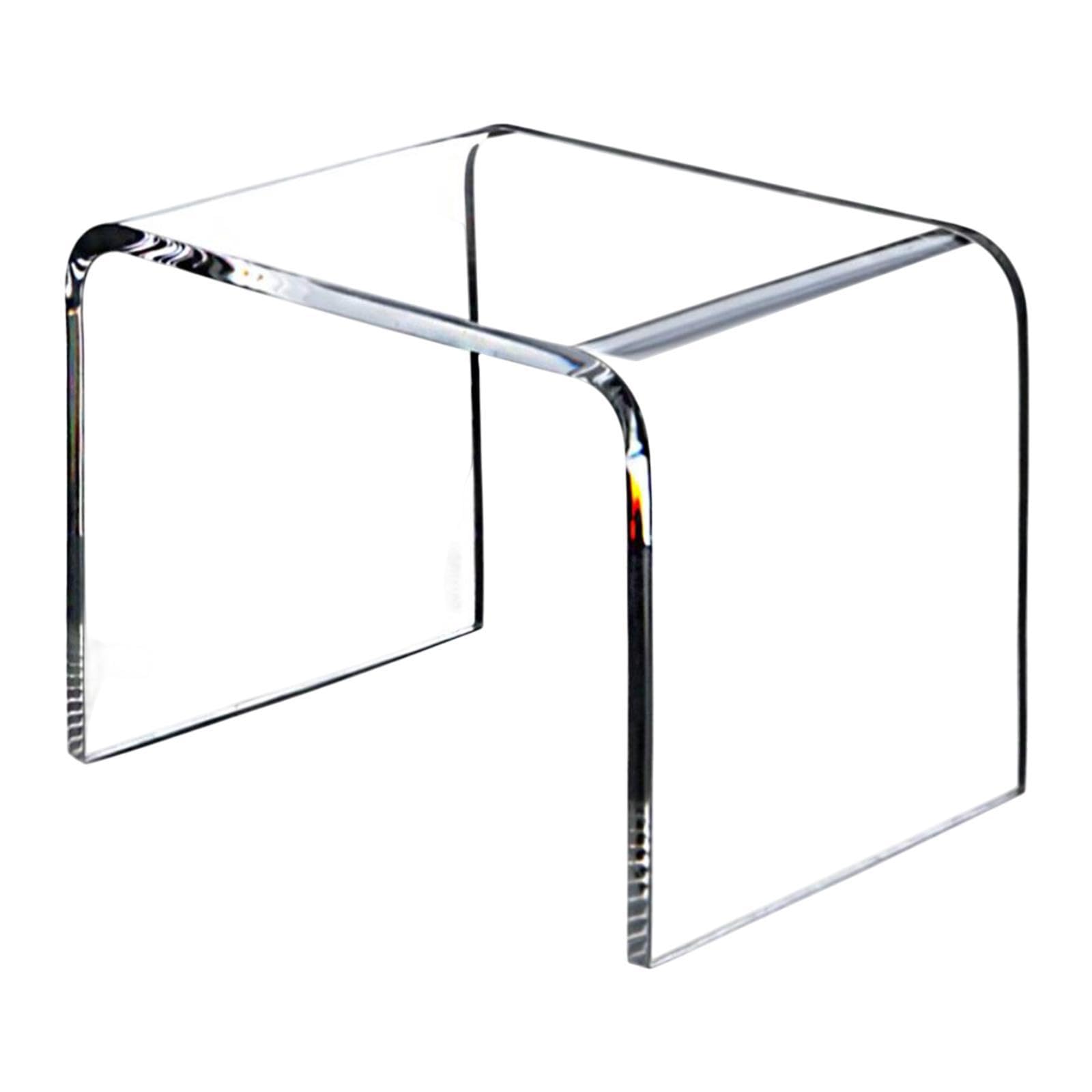 Table d'extrémité transparente ultra robuste avec structure minimaliste
