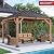 ABCCANOPY Wood Gazebo 11x11 - Outdoor Patio Wooden Gazebo with Hardtop Metal Roof for Garden, Backyard and Deck