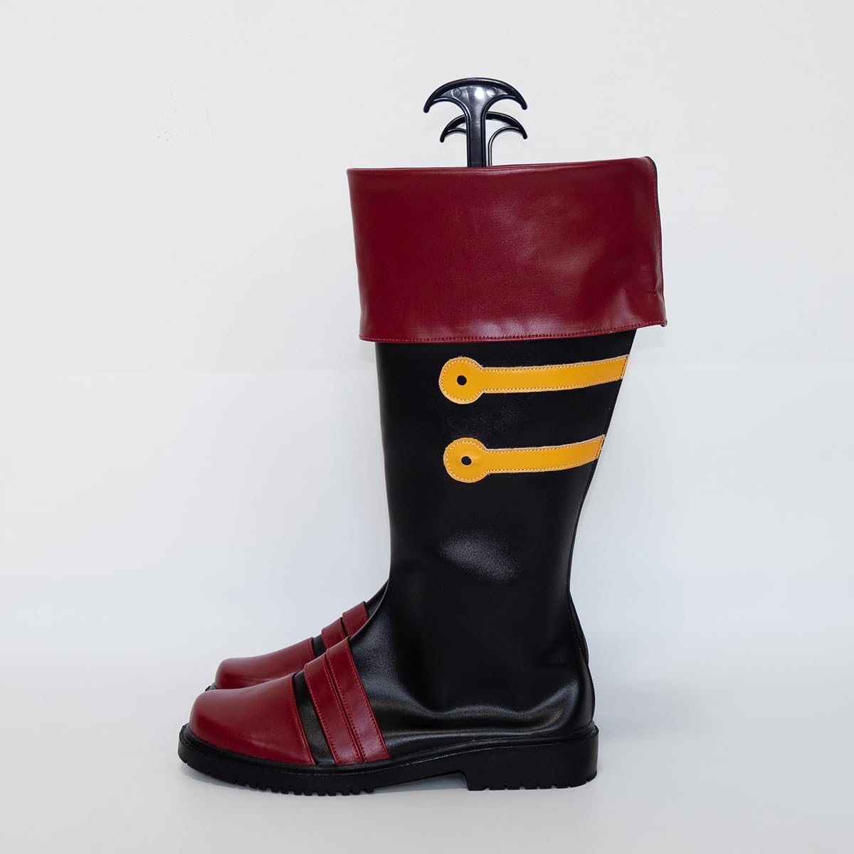 YuanCos Black Red Cosplay Shoes Boots