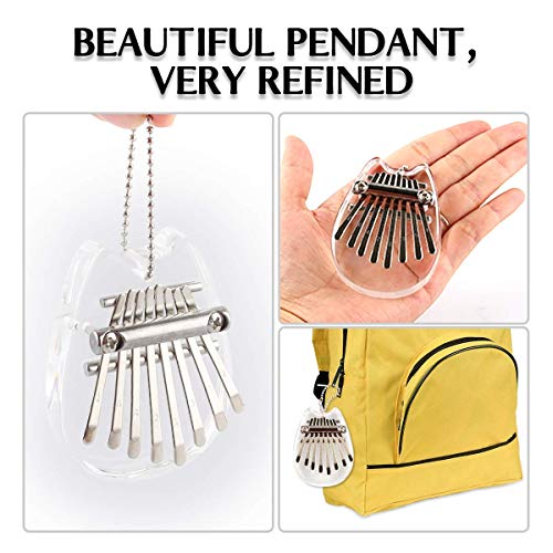 Esportic Mini Kalimba, Kalimba 8 toetsen duim piano, draagbare marimbas prachtige mini kalimba vinger duim piano… - Image 5