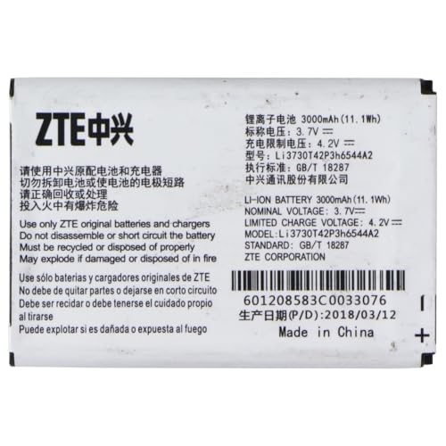 ZTE Original Li3730T42P3H6544A2 Battery for MF96 MF96U Z289L Sonic 2.0 Hotspot Battery