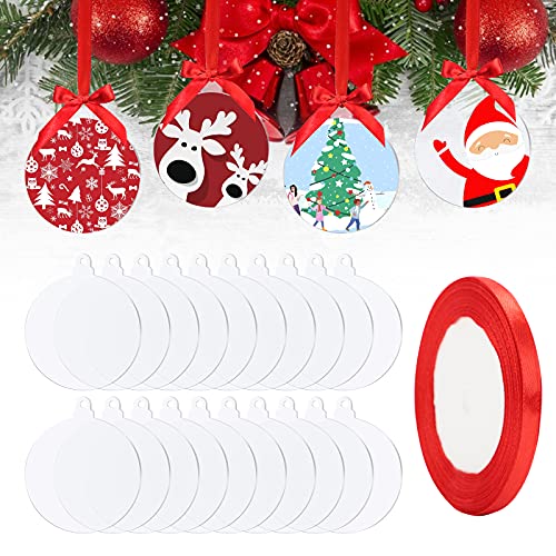 20 Stück 7.6 cm klare Acryl-Weihnachtsschmuck Cover