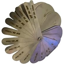 Pulley Rope Groove Gauge Set 22-Piece Stainless Steel, 6.5mm-64mm & 1/4"-2-1/2" For Imperial/Metric, Wire Rope Sheave Wear Depth Tester for Crane Lift InspectionMetric system