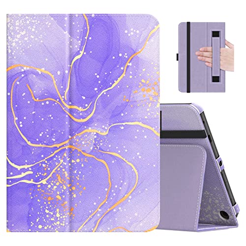 MoKo �P�[�X Kindle Fire HD 8 & 8 Plus�^�u���b�g(��12����/��10���� 2022/2020�N����) 8�C���` �X�����܂肽���݃X�^���h�J�o�[�P�[�X �����E�F�C�N/�X���[�v�@�\�t�� Gilt Lavender