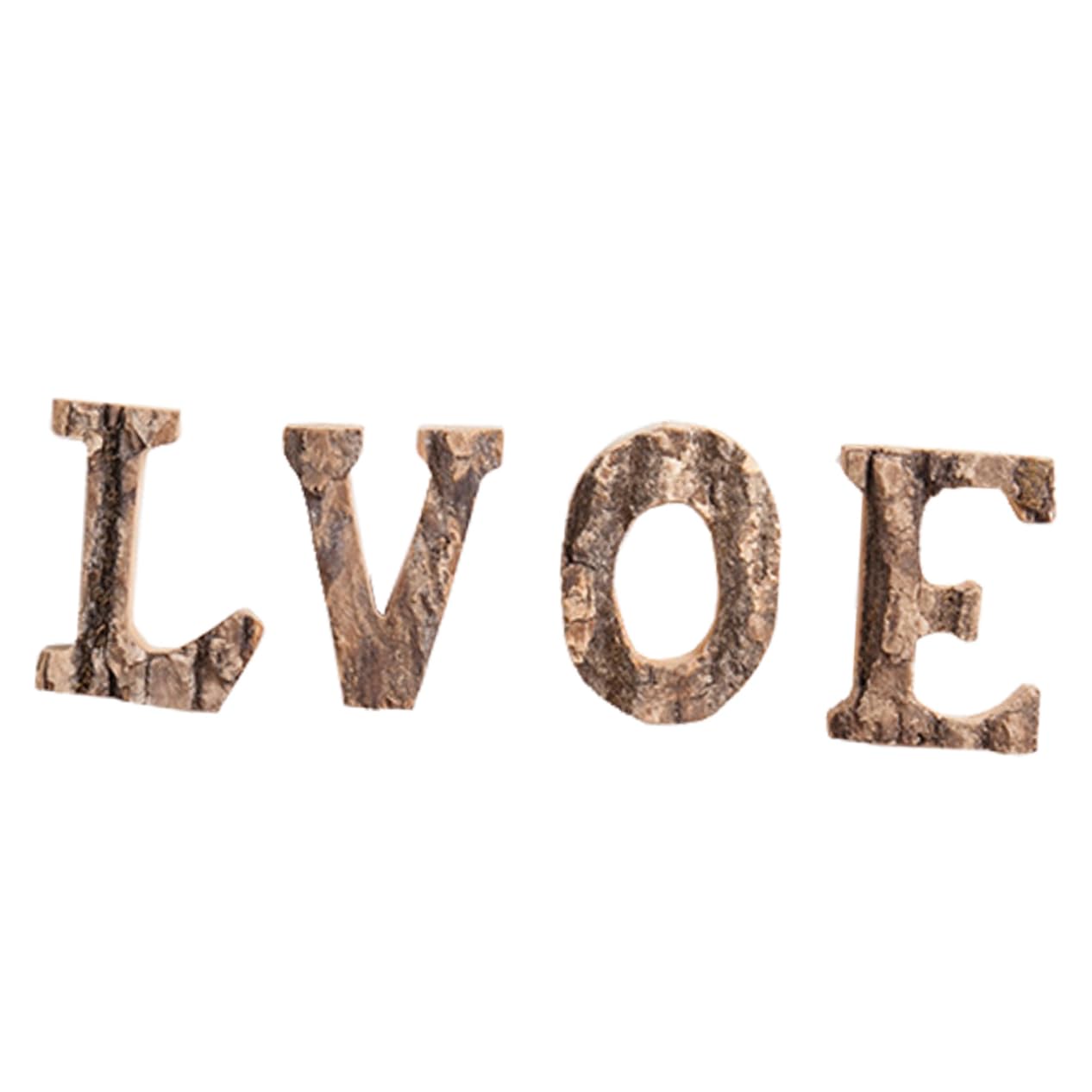 VILLCASE 2 Set Di Lettere in Legno Lettere Inglesi Decorazione Personalizzata Arte Murale Per Decorazioni Di Nozze Di Natale 4 Pezzi * 2