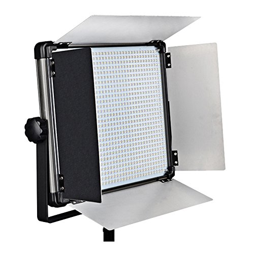 Yidoblo Dimmbare zweifarbige LED-Videoleuchte D-2000II mit U-Halterung,Barndoors für Studio-Youtube-Videofotografie-Beleuchtung, Metallrahmen,1724 LED-Perlen, 200K-5500K,CRI 96+,DMX512 Cover