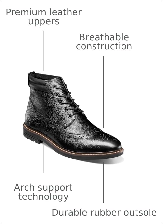 Image of Nunn Bush Odell 2.0 Wingtip Dress Casual Chukka Leather Boots