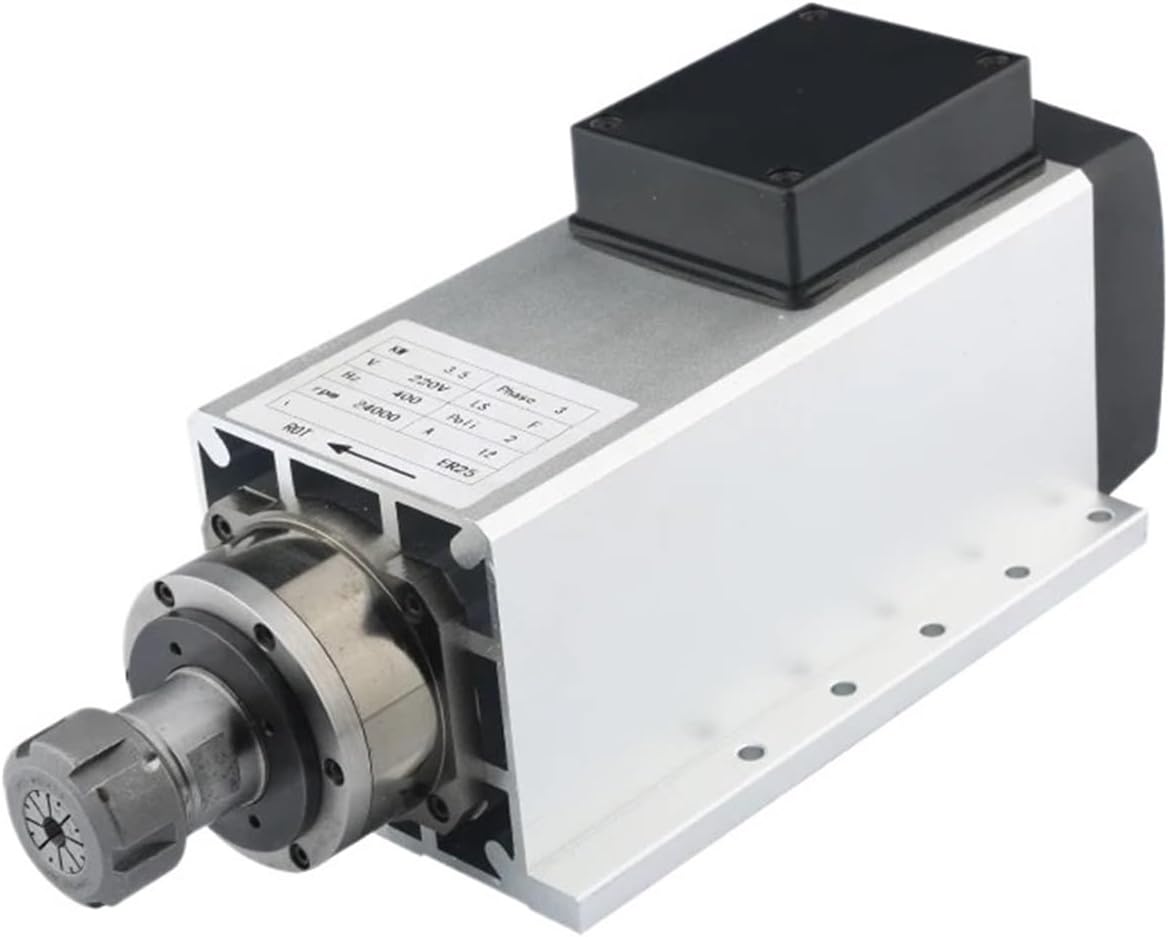 3.5kw air-cooled spindle motor ER25 220V 24000rpm with mounting flange 4 ceramic shafts(3.5kw ER25 380V)