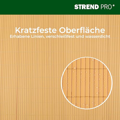 Protección visual de PVC STREND PRO resistente al viento y exterior texturizado bambú 7