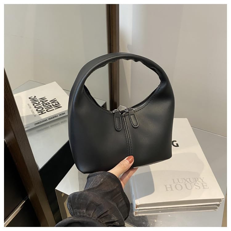 Bolso pequeño con asa superior para mujer, mini bolso de color caramelo, bolso veraniego sencillo para compras miniatura 5