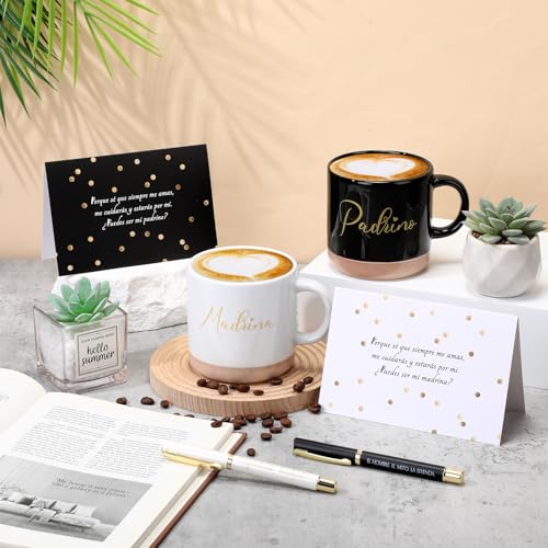 Set de 6 Mugs de Cerámica para Padrinos con Bolígrafo y Tarjetas miniatura 4