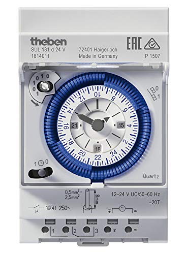 Minuterie pour rail DIN avec programmation 24h et double tension 12V 24V