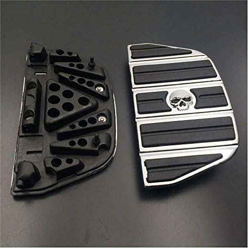 Miniatura 3 de HK - Kit de inserción de estribo de pasajero de zombi de calavera cromada, forma tradicional, compatible con modelos TOURING FLHT FLT FLTR FLHR FLHS