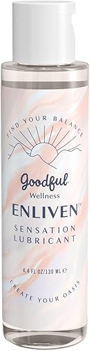 Goodful Wellness Enliven - Gel de accesorios íntimos a base de agua, fórmula hipoalergénica para un uso cómodo con accesorios, de larga duración,