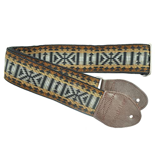 Souldier Gs0396Bk02Nv - Handmade Seatbelt Guitar Strap For Bass, Electric Or Acoustic Guitar, 2 Inches Wide And Adjustable Length From 30" To 63" Made In The Usa, Arabesque, Indigo (Zapata) #TOP7