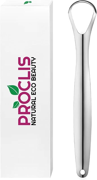 Proclis Paslanmaz  elik Dil Temizleyici S y r c  | A z Hijyeni  in Dil Plak Temizleme Aparat  | K t  Nefes Giderici Dil Kaz y c  | Yeniden Kullan labilir Metal Dil Temizleyici M