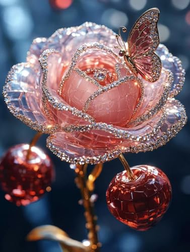 Fleur Diamond Painting Adulte Kit 5D Strass Broderie Point de Croix