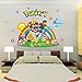 YWJFASHION Wall Sticker, Pokemon Go for Kids Pièces Accueil Décorations Pikachu Stickers Muraux Amination Affiche De Mur d'art Fond D'écran Enfants, Autocollants, 88.4x61.2cm
