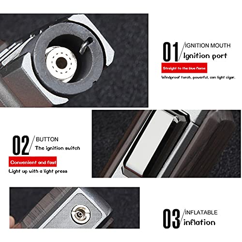 Fackel Feuerzeug Verwendet Butangas 3 Einstellungen Stärke Jet Flamme Feuerzeug Sturm Feuerzeug Winddicht Für Candle… – Bild 5