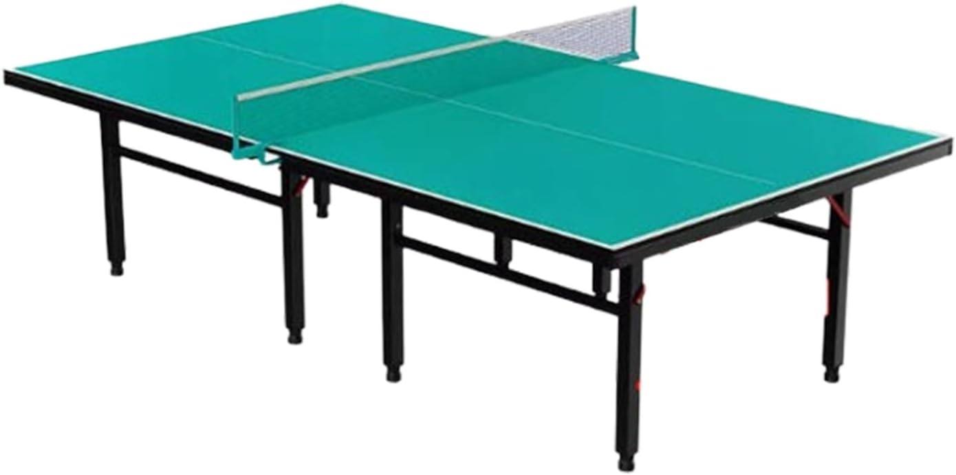 Outdoor Table Tennis Table, Tournament Size Ping Pong Table with Net & Post, All Weather Indoor Outdoor Folding Table with Wheels for Home Club School