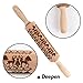 Koogel 2 Pcs Different Sizes Christmas Wooden Rolling Pins Set, Parent-Child Reindeer Rolling Pins, Pastry Rolling Pin for Cookies, Pies, Pastry, Clay