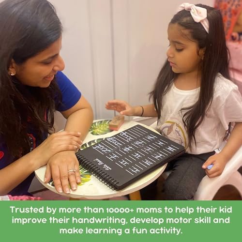 Image of Berrybee 8-in-1 Montessori Pre-Writing Board | Reusable Alphabet & Pattern Tracing Board | Handwriting Practice Tool for Kids Ages 2-6 | Durable Educational Learning Toy (English)