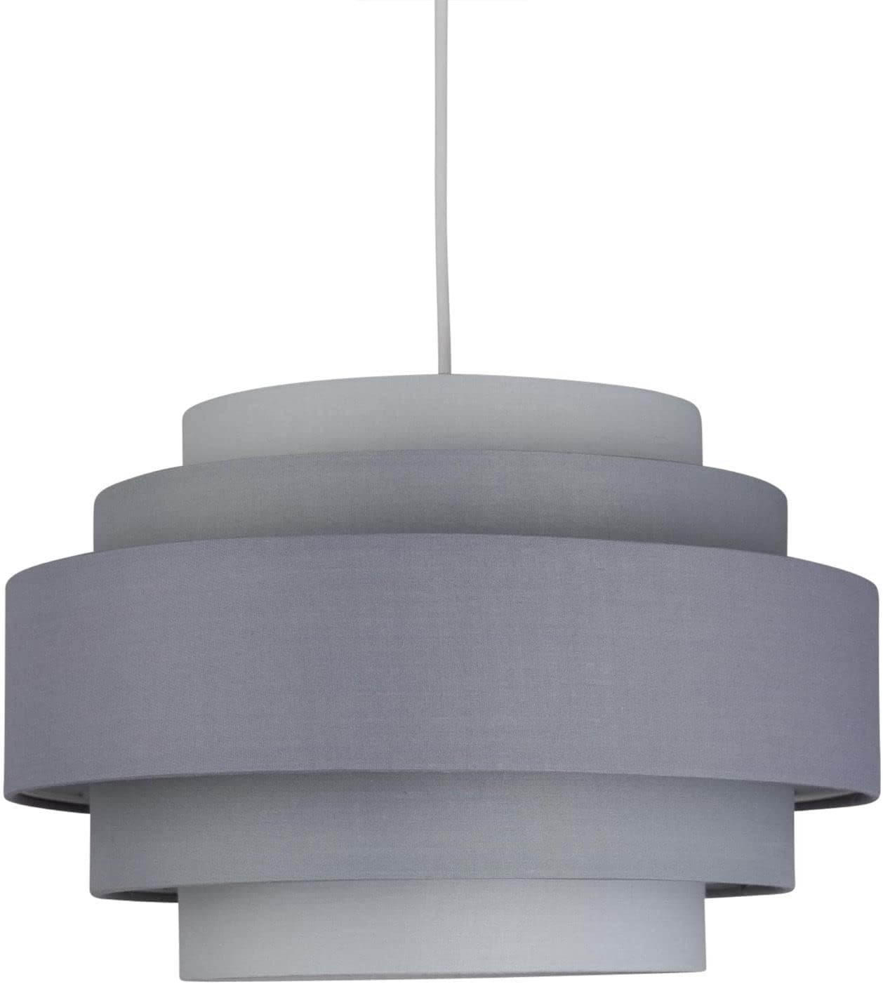 Modern Easy Fit Ceiling Light Shade 5 Tier Ombre Grey Pendant Lighting