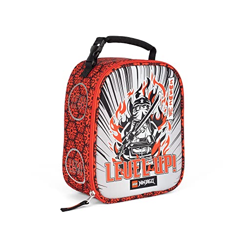 LEGO NINJAGO Lunch Box, Insulated Soft Reusable Lunch Bag Meal Container for Boys and Girls, Perfect for School, or Travel, Meal Tote to Keep Food and Drinks Cold, Level Up by LEGO - Used condition - US$10.60