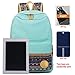 Leaper Casual Canvas Backpack bag Laptop Bag Travel Bag Water Blue