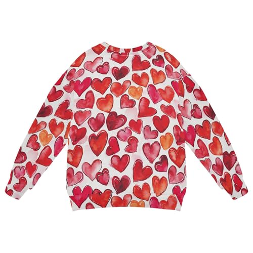 JUNZAN Cartoon Cute Love Hearts Little Boys Hoodie Sweatshirt Long Sleeve Hoodies for Girls Athletic 4T2