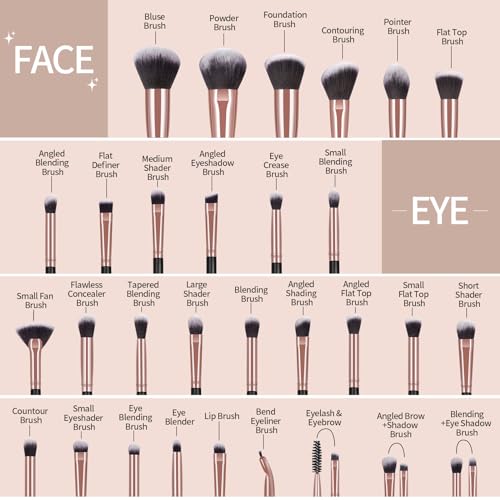Makeup-Brushes-30Pcs-Professional-Makeup-Brush-Set-Foundation-Blush-Angle-Eyeliner-Blending-Concealers-Eyeshadow-Brush-Premium-Synthetic-Makeup-Brushes-Sets