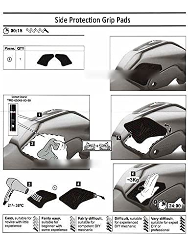 Pad Réservoir MT07 2021 de Qualité Supérieure en Caoutchouc Durable - 7