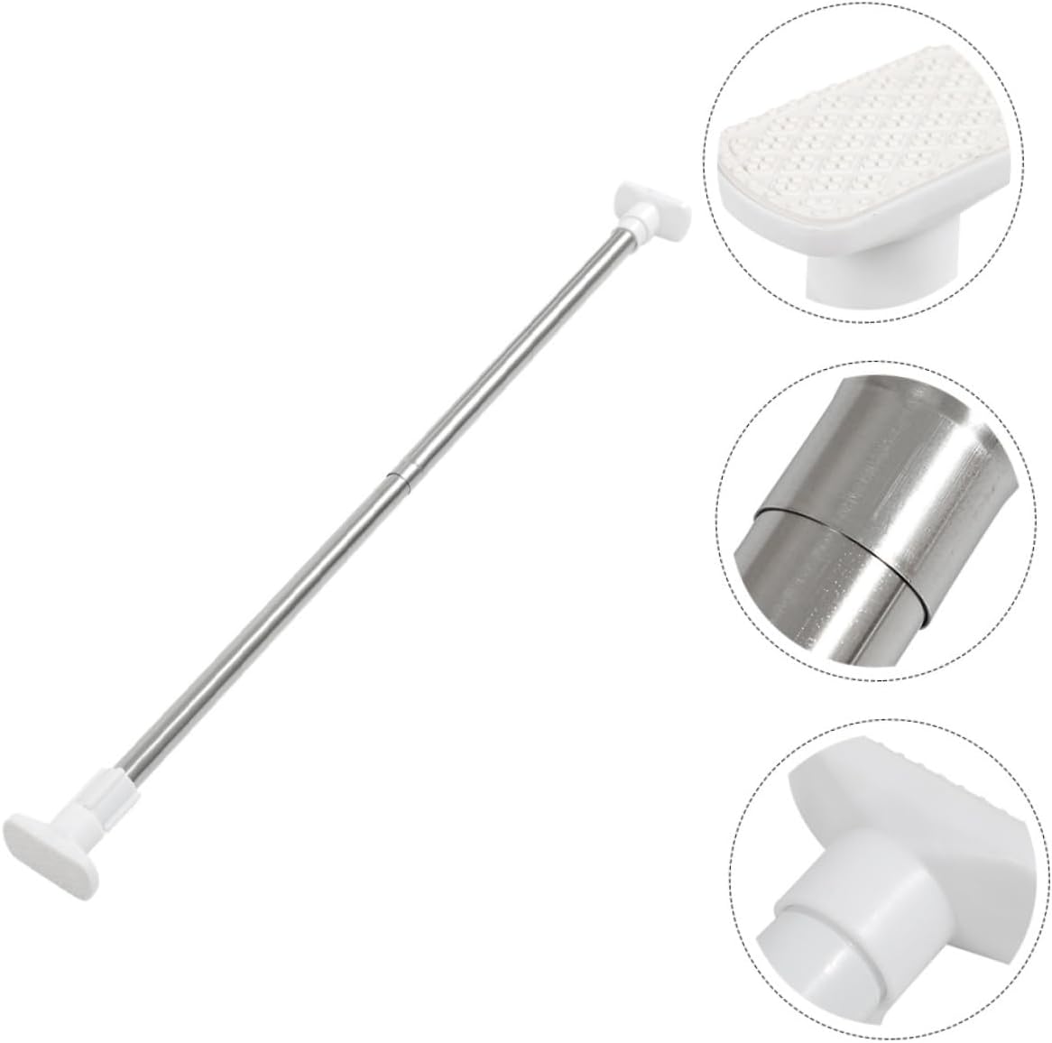 Telescopic Shower Curtain Rod No Drilling Required Tension Pole Clothes Rail for Bathroom Closet Use Heavy Duty Design