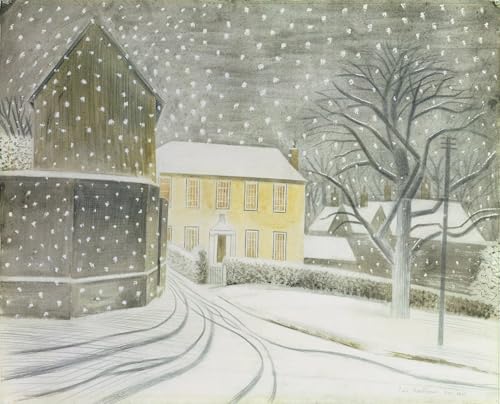 Art imprimé Halstead Road sous la neige pour créer une ambiance cocooning dans votre salon
