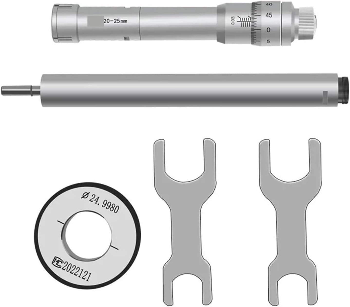 Three-Claw Inner Diameter Micrometer Three-Point Internal Measurement Inner Diameter Micrometer Aperture 0.005mm(100-125mm)