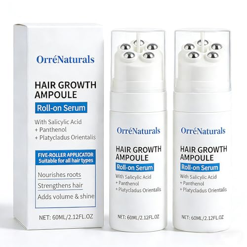 Orrenaturals Hair Revival Ampoule Hair Growth Serum Roll on with Salicylic Acid Hydrating & Strengthening Care for Thicker Stronger and Fuller Hair (2)