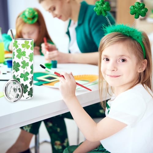 Gobelet Saint-Patrick en acier inoxydable isotherme de qualité supérieure vert trèfle