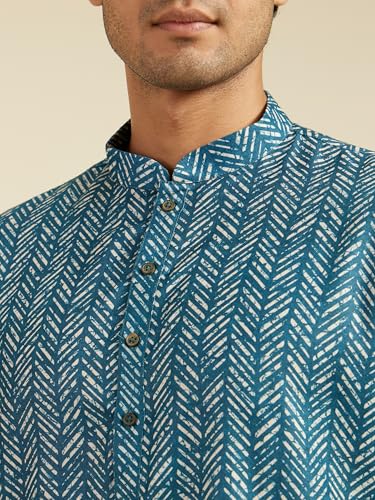 Image of DIWAS BY MANYAVAR Men's Cotton Blend Printed Kurta (1pc)