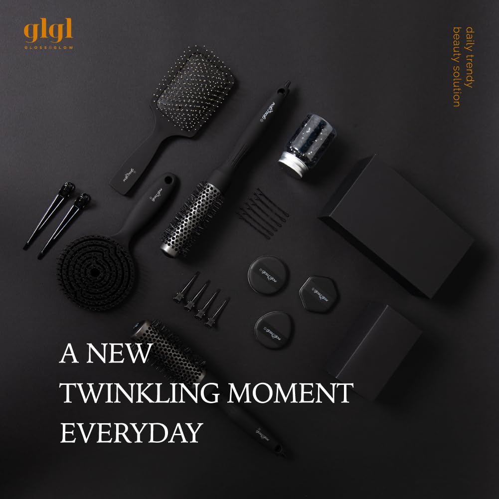 Cepillo de pelo de cerdas metálicas de alta calidad con cojín, masajeador y desenredante del cuero cabelludo para todo tipo de cabello, mango ergonómico, puntas redondas suaves, ideal para el cuidado