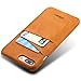 XRPow iPhone 8 Plus / 7 Plus Wallet Phone Case, Slim PU Leather Back Protective Case Cover with Credit Card Holder for iPhone 8 Plus Light Brown