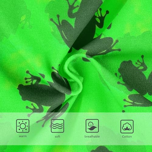 CHIFIGNO Boys Cotton Briefs Soft Underwear Breathable Briefs Underwear for Little Boys, Black Frog Green3