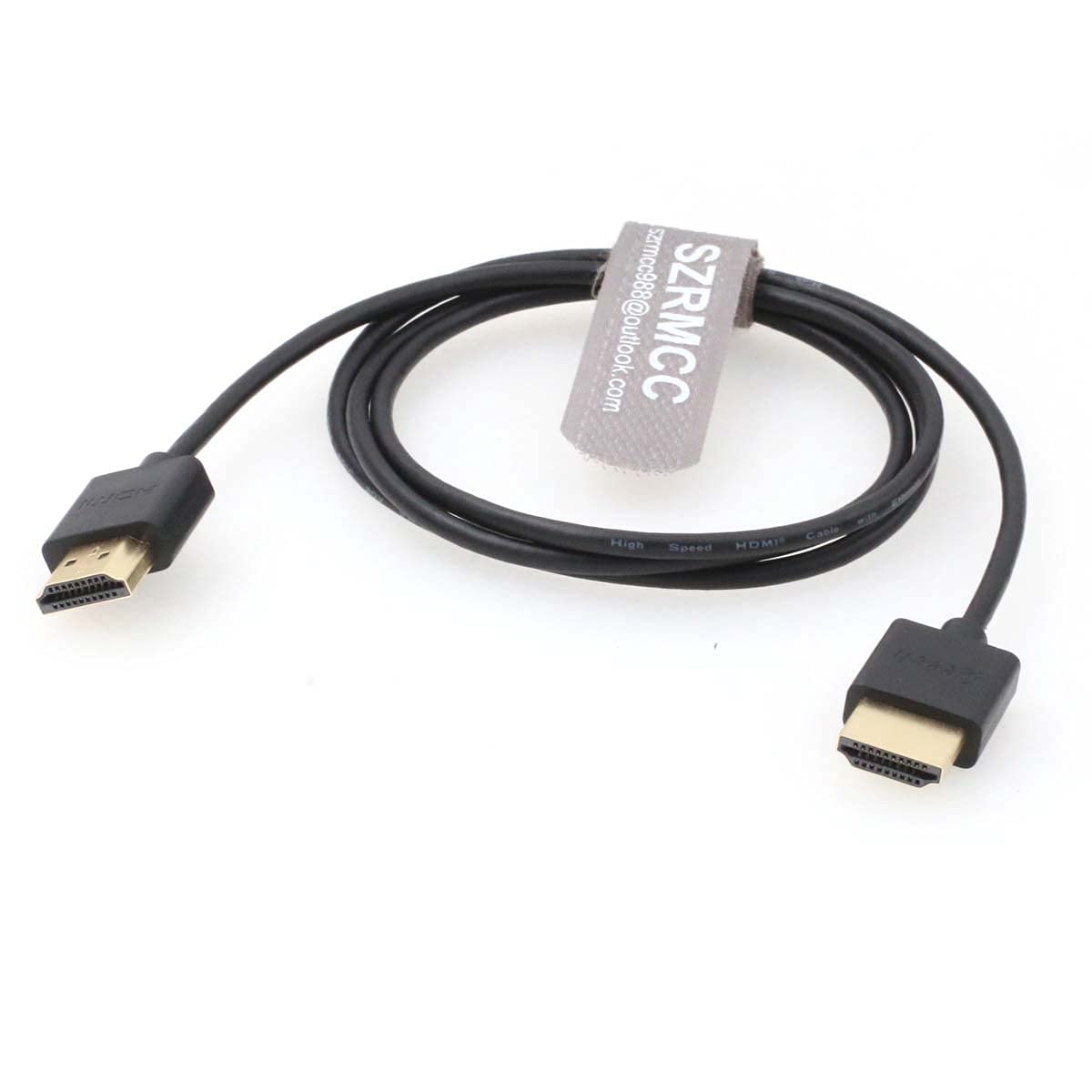 SZRMCC High Speed 4K 2.0 60P HDMI-Compliant Thin Soft Cable for Z Cam E2 Tablet Canon-Sony DSLR Camera ATOMOS Portkeys Monitor (30cm) - Image 2