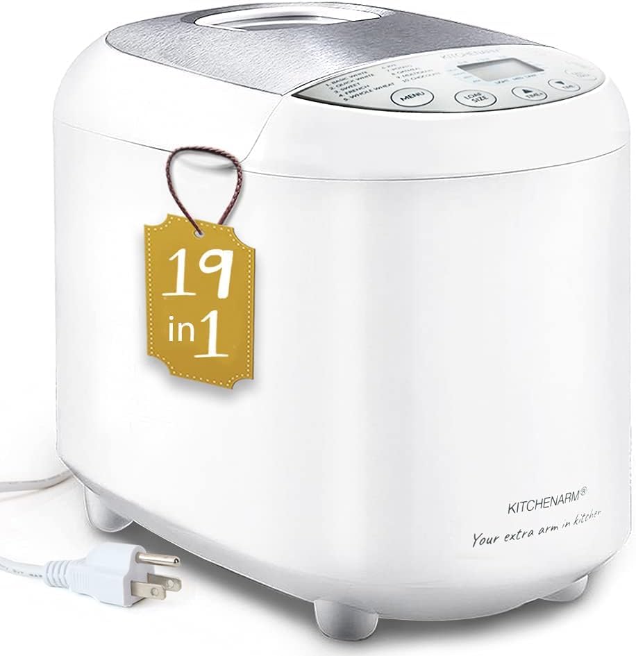 KITCHENARM 19-in-1 HANDY Bread Machine with Homemade Cycle and Gluten Free Setting - Beginner Friendly 2LB 1.5LB 1LB White Bread Maker Machine with Recipes and Delay Timer image 2