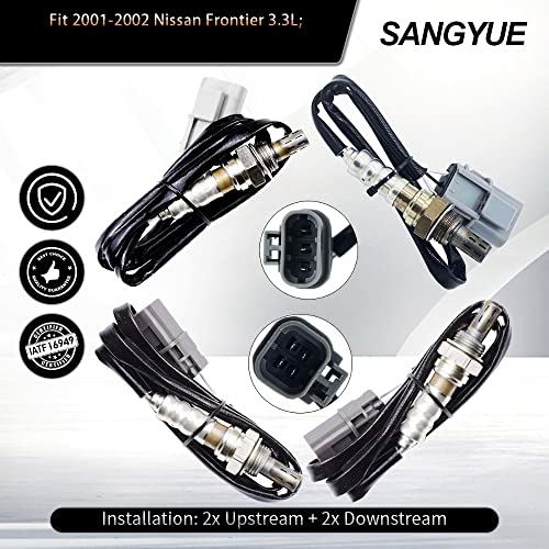 Sensor de oxígeno para Nissan Frontier 2001-2002 3.3L 4pcs miniatura 2