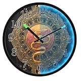Horloge murale LED pour chambre à coucher : grand écran d'affichage de 30,5 cm avec une veilleuse LED bleue et des aiguilles lumineuses, le cadran en acrylique hautement transparent permet une lecture facile de l'heure sous n'importe quel angle. Les horloges murales lumineuses avec crochets garantissent une installation et un nettoyage faciles.