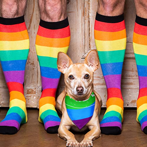 Silkfly 24 Pack Pride Month Dog Bandanas Bulk Lgbt Rainbow Scarves Bibs For Dogs Adjustable Dog Handkerchief Pet Bandana Washable Dog Triangle Bibs For Small Medium Large Dogs Cats Costume Accessories #TOP6