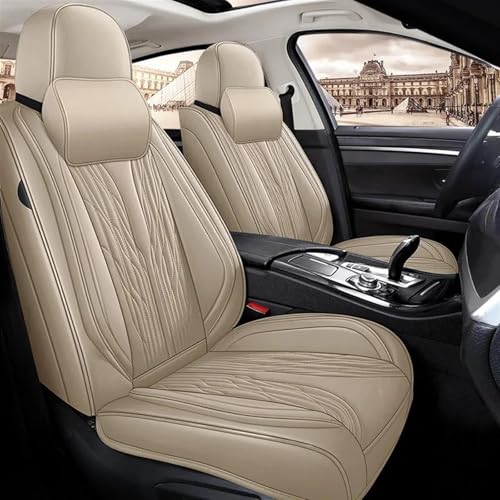 Housses de siège voiture en cuir PU beige pour Mitsubishi Outlander et ASX version luxe