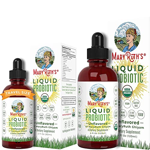 Liquid Probiotics For Women Men & Kids By Maryruth's| Probiotics For Digestive Health | Acidophilus Probiotic | Gut Health & Immune Support Supplement #TOP19