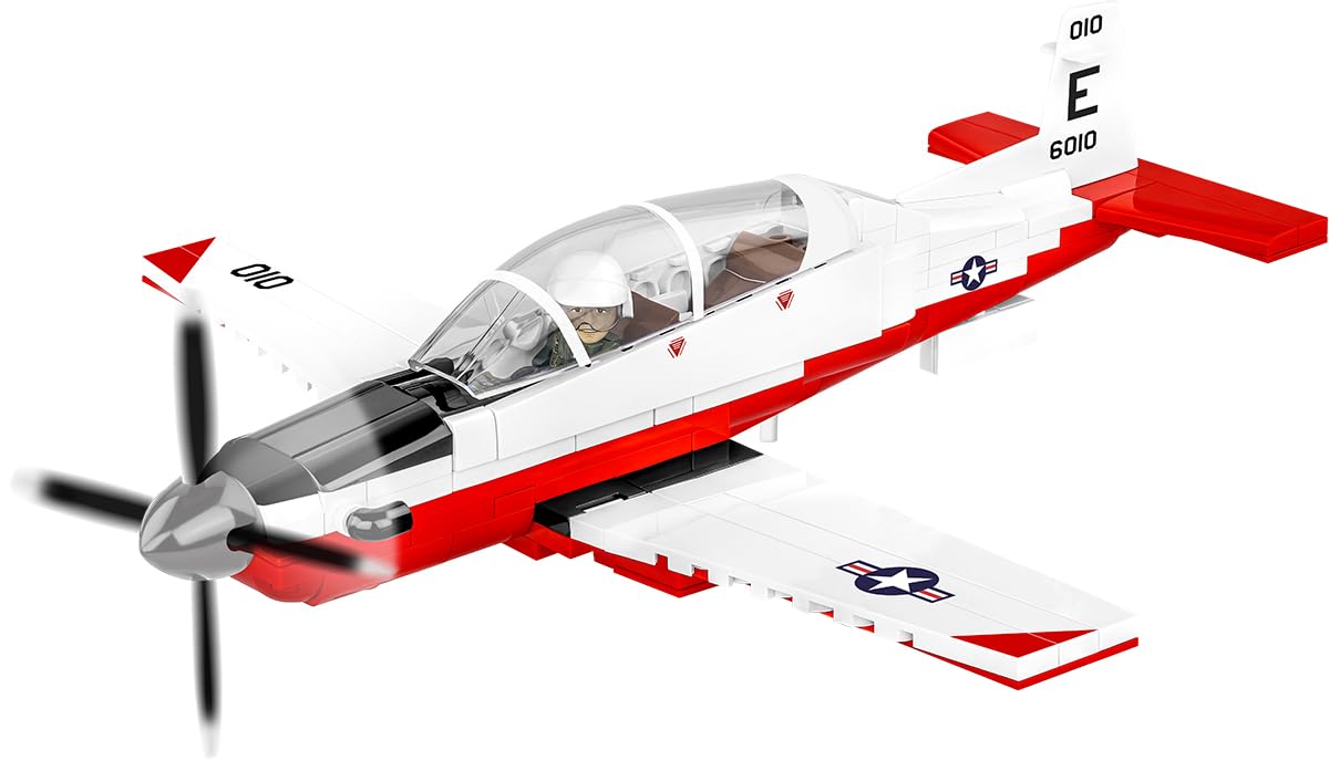 Amazon.com: COBI Action Town Beechcraft T-6 Texan II Plane, Red