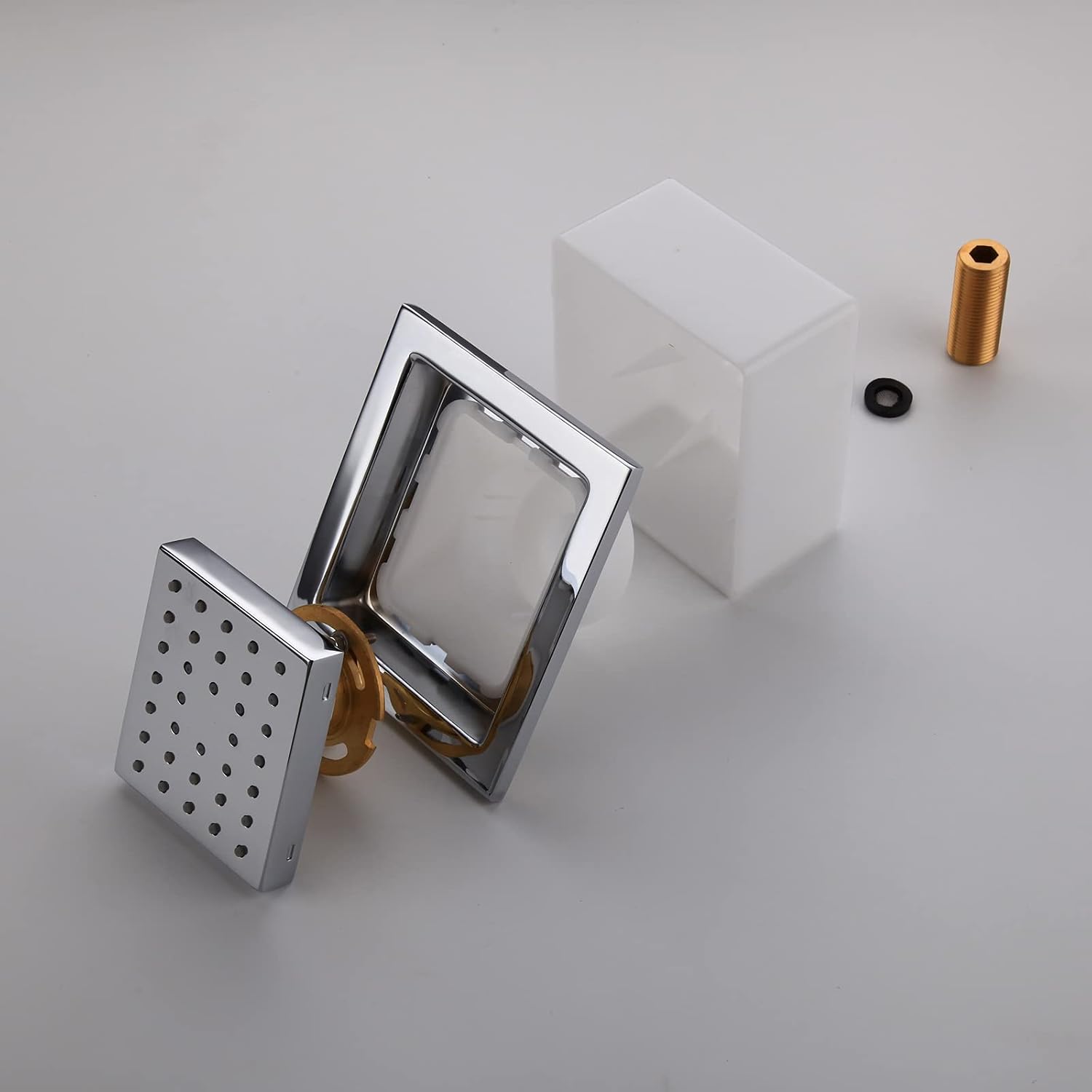 Chrome Polished Shower Head Wall Mounted Body Spray Jets Concealed Installation Spa Massage NPT 1/2 American Standard